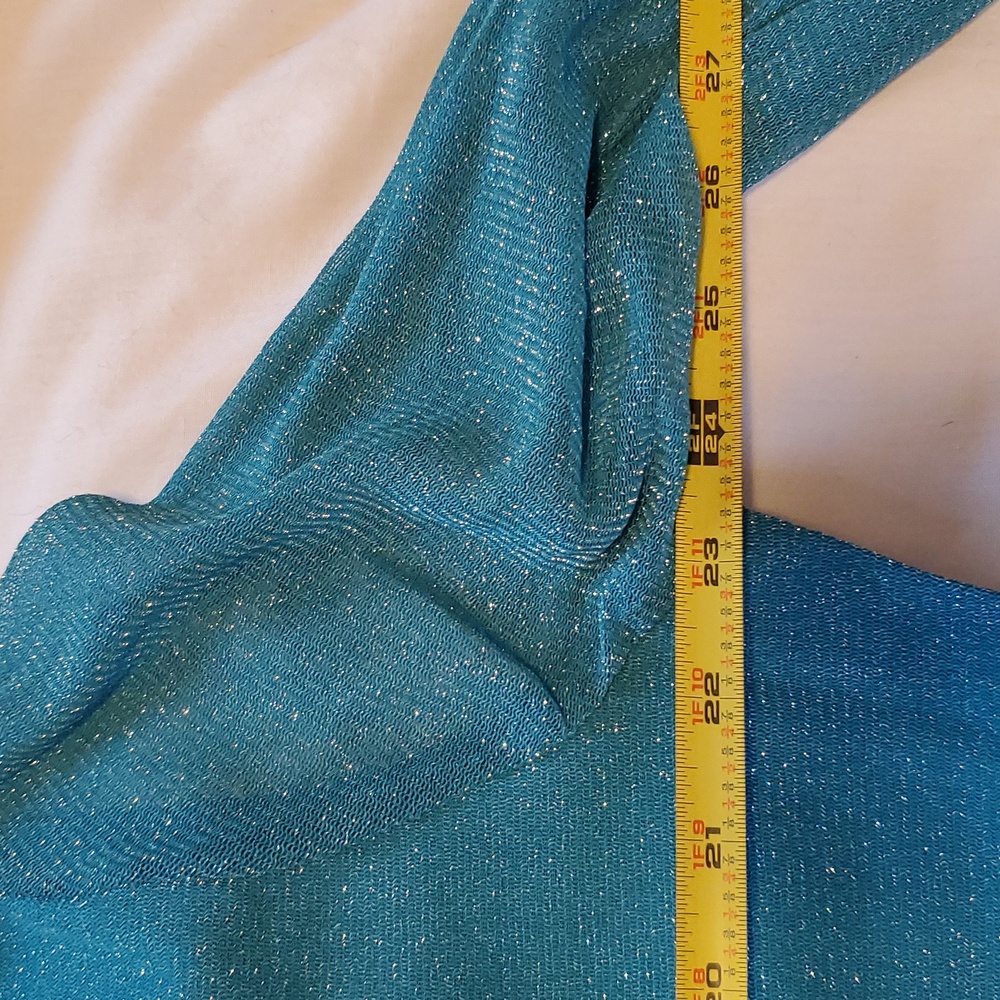 Elegant Teal Shimmering Top - Picture 9 of 10